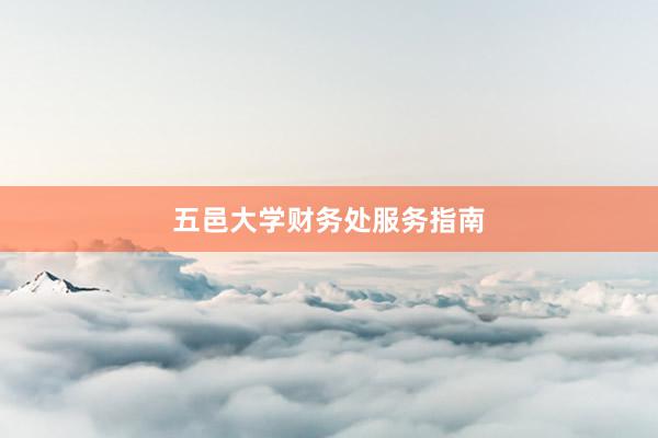 五邑大学财务处服务指南